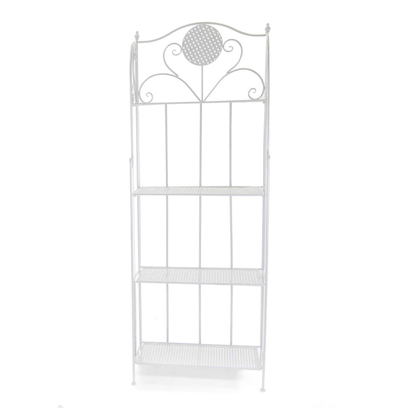 Scaffale metallo Leila 4 ripiani bianco 58x28x160 cm robusto