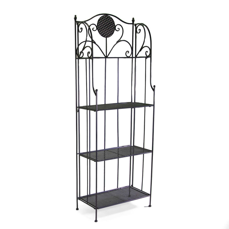 Scaffale metallo Leila 4 ripiani antracite 58x28xH160 cm moderno
