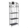 Scaffale metallo Leila 4 ripiani antracite 58x28xH160 cm moderno
