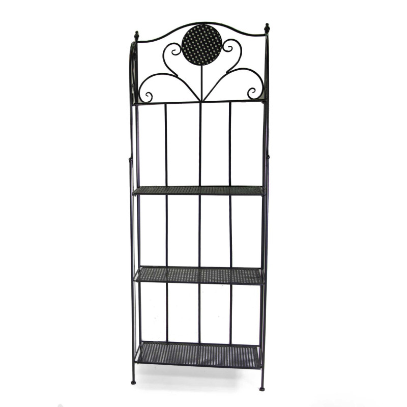 Scaffale metallo Leila 4 ripiani antracite 58x28xH160 cm moderno
