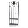 Scaffale metallo Leila 4 ripiani antracite 58x28xH160 cm moderno