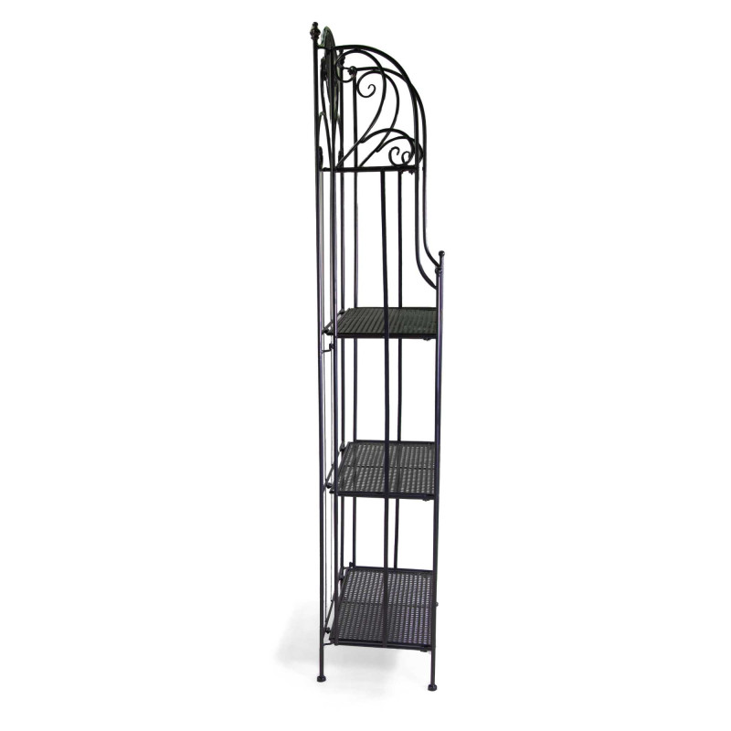 Scaffale metallo Leila 4 ripiani antracite 58x28xH160 cm moderno
