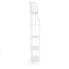 Scaffale metallo Leila 5 ripiani bianco 58x28xH198 cm moderno