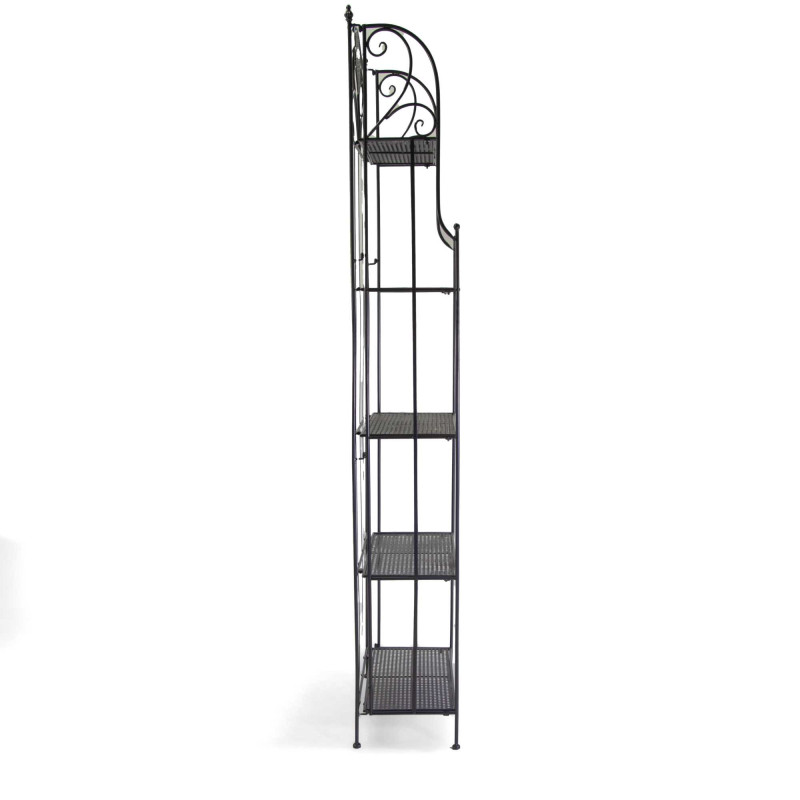Scaffale metallo Leila 5 ripiani antracite 58x28xH198 cm moderno