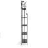 Scaffale metallo Leila 5 ripiani antracite 58x28xH198 cm moderno