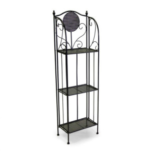 Scaffale metallo Leila 3 ripiani antracite 35x25x118 cm robusto