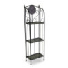 Scaffale metallo Leila 3 ripiani antracite 35x25x118 cm robusto