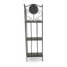 Scaffale metallo Leila 3 ripiani antracite 35x25x118 cm robusto
