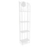 Scaffale metallo Leila 4 ripiani bianco 35x25x158 cm robusto