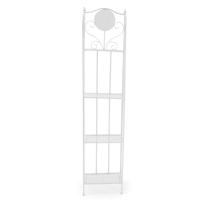 Scaffale metallo Leila 4 ripiani bianco 35x25x158 cm robusto