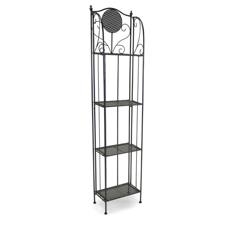 Scaffale metallo Leila 4 ripiani antracite 35x25x158 cm robusto