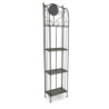 Scaffale metallo Leila 4 ripiani antracite 35x25x158 cm robusto