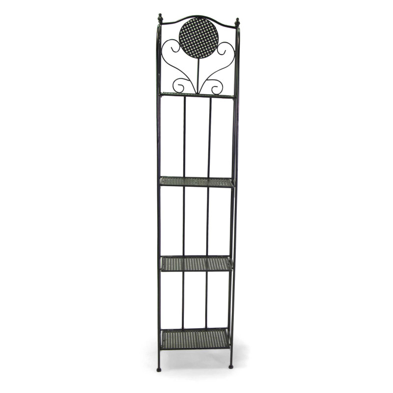 Scaffale metallo Leila 4 ripiani antracite 35x25x158 cm robusto