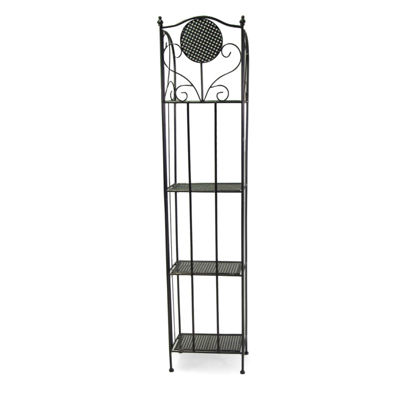 Scaffale metallo Leila 4 ripiani antracite 35x25x158 cm robusto