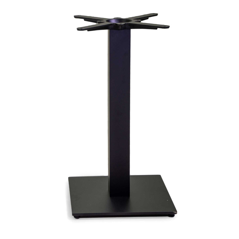 Base tavolo acciaio top ghisa Trevor nero quadro 40x40x72 cm
