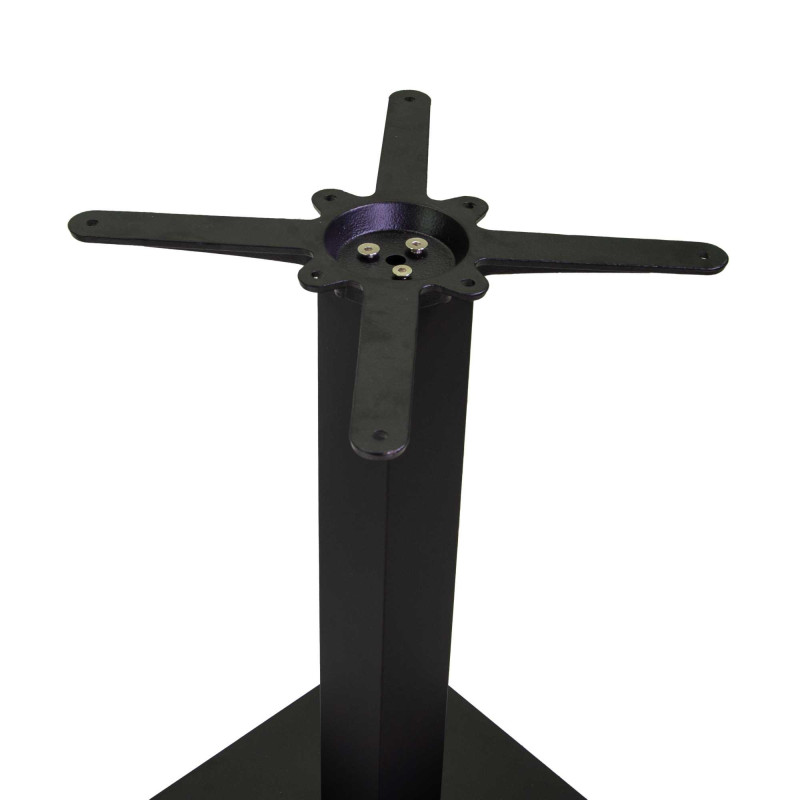 Base tavolo acciaio top ghisa Trevor nero quadro 40x40x72 cm