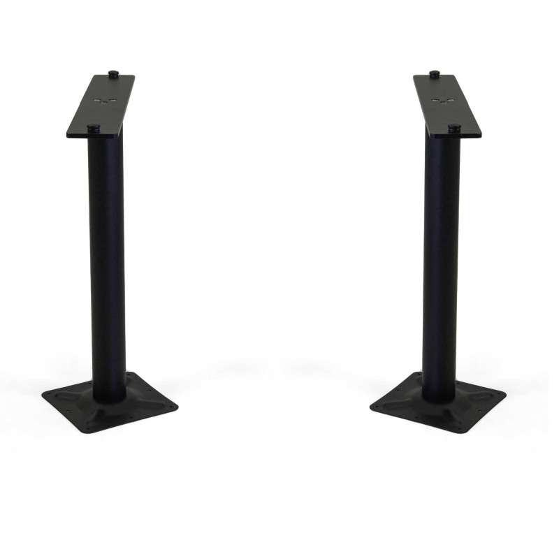 Base tavolo acciaio nero doppia 65x10 H72 cm piedini regolabili