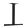Base tavolo acciaio nero doppia 65x10 H72 cm piedini regolabili