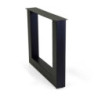 Base tavolo acciaio doppia nero 80x10h72 cm robusta e stabile