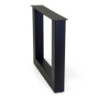 Base tavolo acciaio doppia nero 80x10h72 cm robusta e stabile
