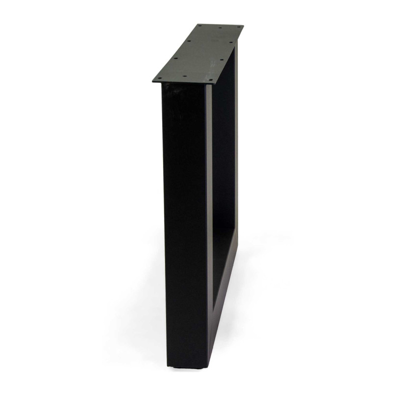 Base tavolo acciaio doppia nero 80x10h72 cm robusta e stabile