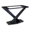 Base tavolo acciaio incrocio nero 45x80 H72 cm robusta moderna