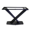 Base tavolo acciaio incrocio nero 45x80 H72 cm robusta moderna