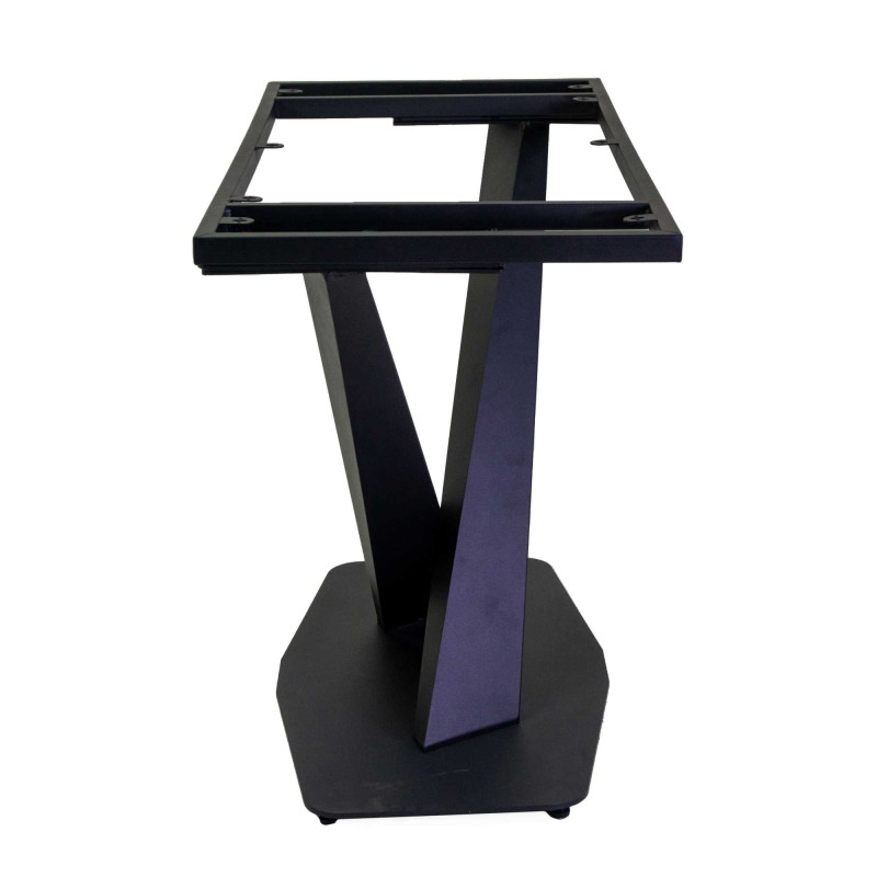 Base tavolo acciaio incrocio nero 45x80 H72 cm robusta moderna