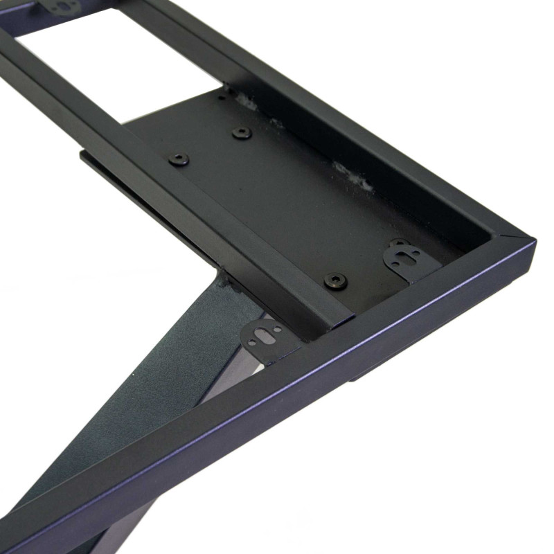 Base tavolo acciaio incrocio nero 45x80 H72 cm robusta moderna