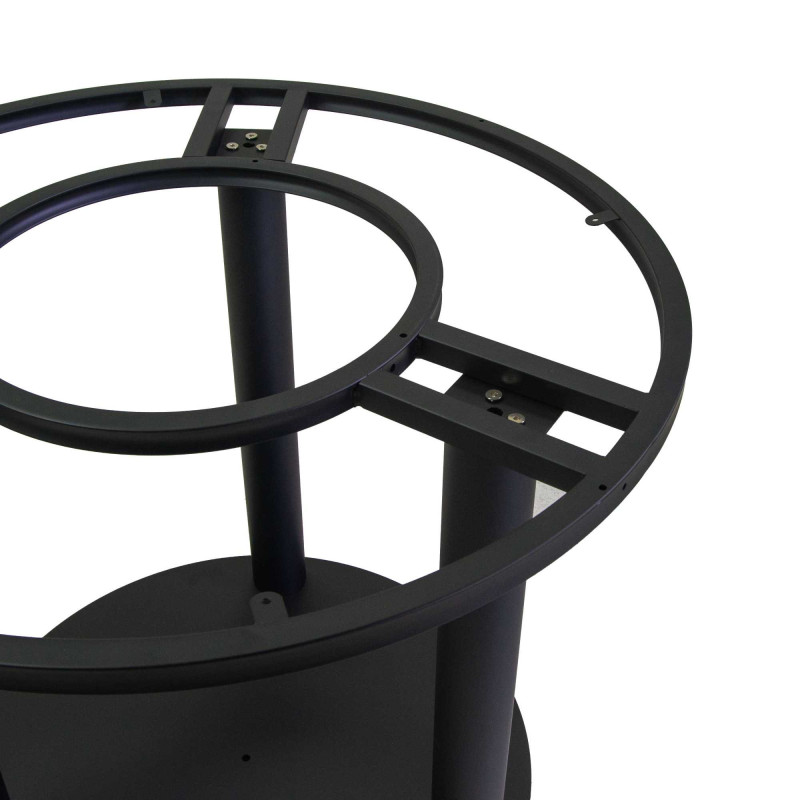 Base tavolo metallo nera tonda Ø88 H72 cm robusta moderna