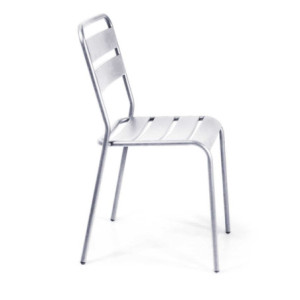 Zoom Sedia metallo doghe Rovigo Mini bianco cm 47x52h44/81