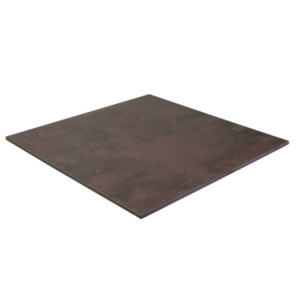 Top tavolo HPL corten quadro 59x59x1 cm resistente e moderno