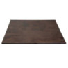 Top tavolo HPL corten quadro 59x59x1 cm resistente e moderno