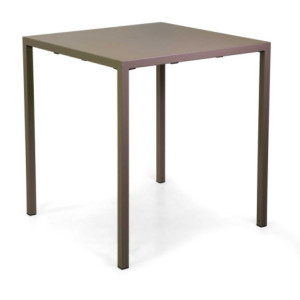 Tavolo metallo autolivellante New Elma tortora 70x70x75 robusto