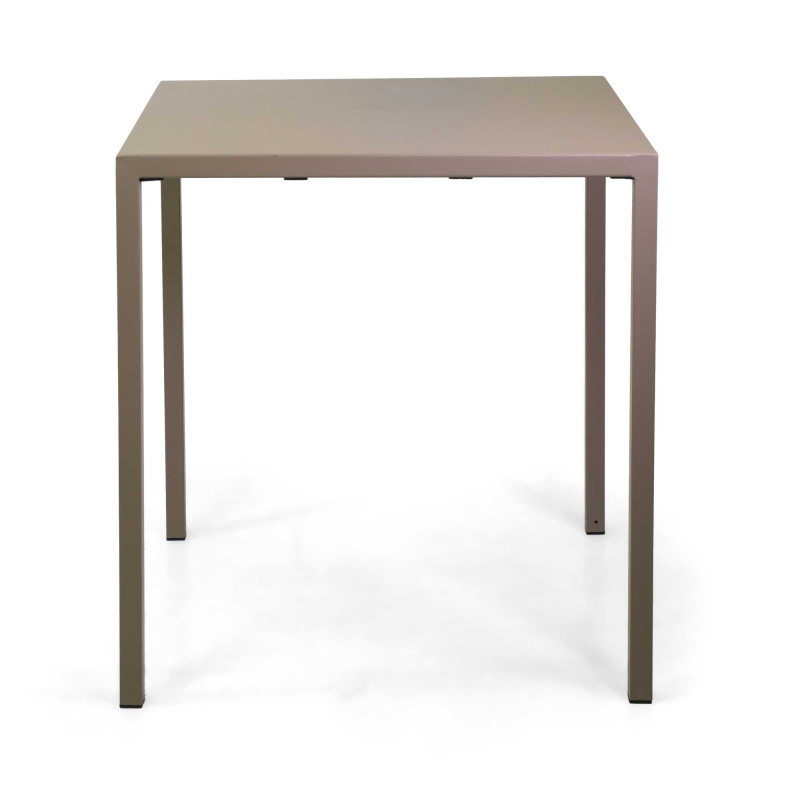 Tavolo metallo autolivellante New Elma tortora 70x70x75 robusto