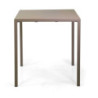 Tavolo metallo autolivellante New Elma tortora 70x70x75 robusto