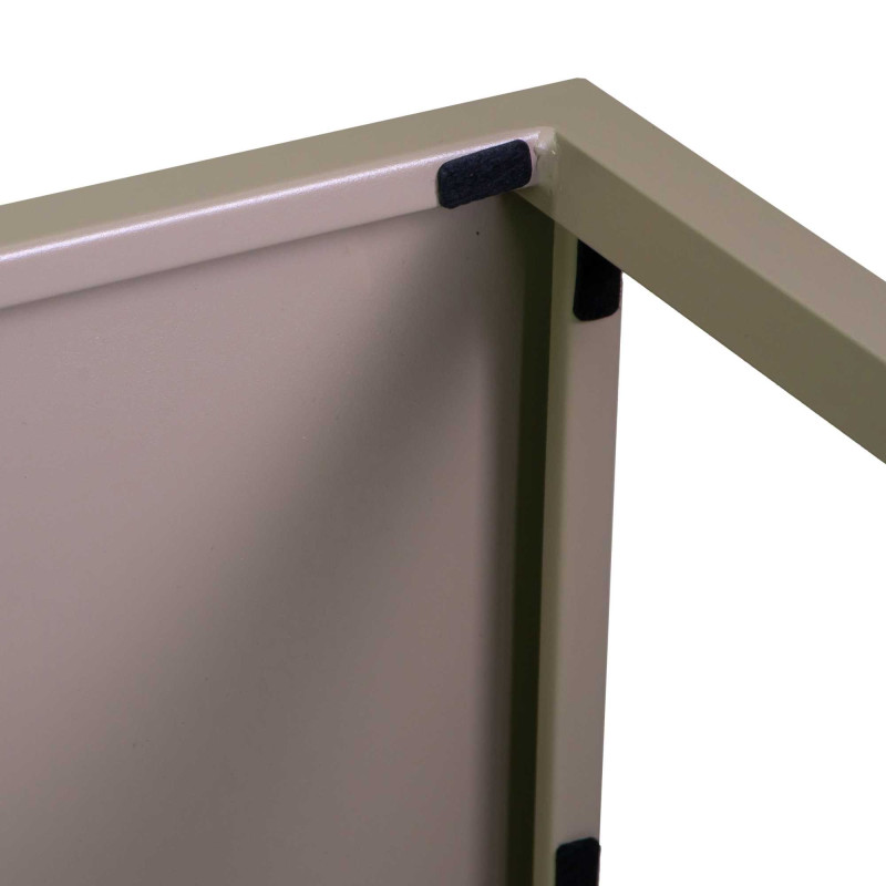 Tavolo metallo autolivellante New Elma tortora 80x80x75 cm