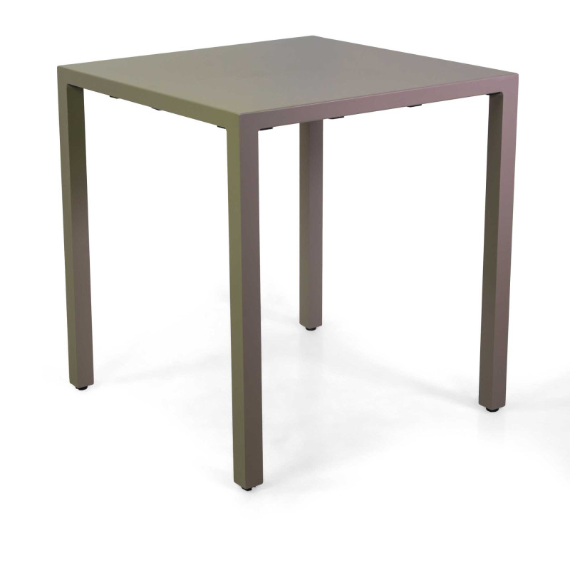 Tavolo alluminio regolabile Alma tortora 70x70 cm da giardino
