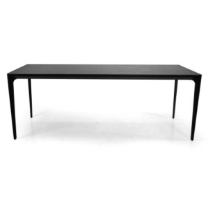 Zoom Tavolo alluminio Bakersfield top pietrasinterizzata antracite cm 200x80h73