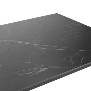 Zoom Tavolo alluminio Bakersfield top pietrasinterizzata antracite cm 160x80h75