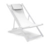 Sdraio alluminio e textilene Sullivan bianco 96x58,5h96 cm