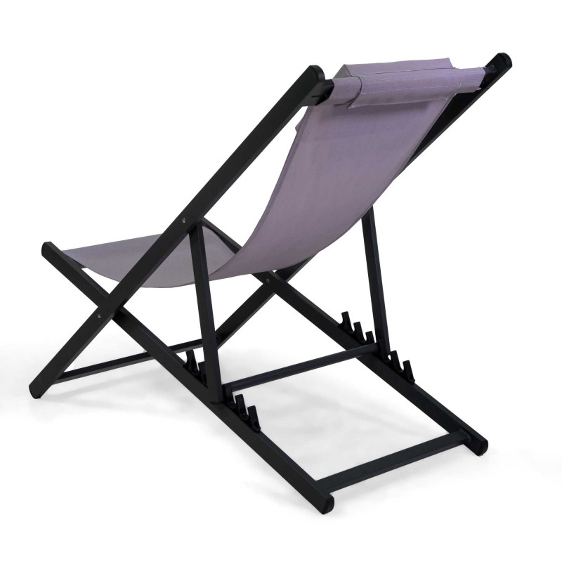 Sdraio alluminio e textilene Sullivan antracite 96x58,5h96 cm