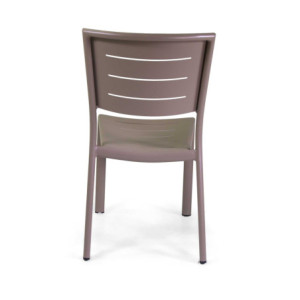 Zoom Sedia alluminio Delta tortora cm 45x59,5h44/85