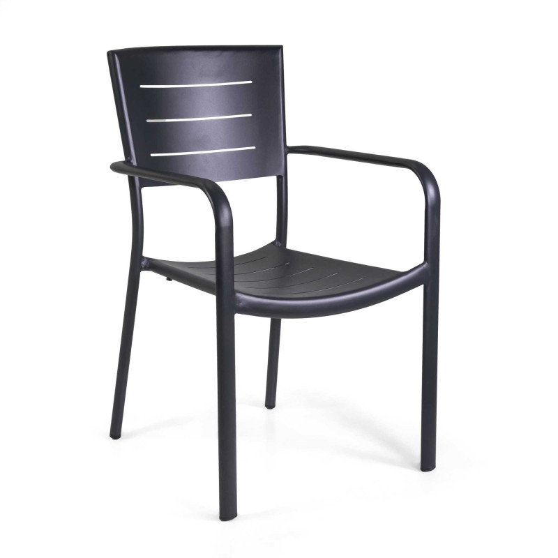 Poltrona alluminio Delta antracite 55,5x59,5x85 robusta da esterno