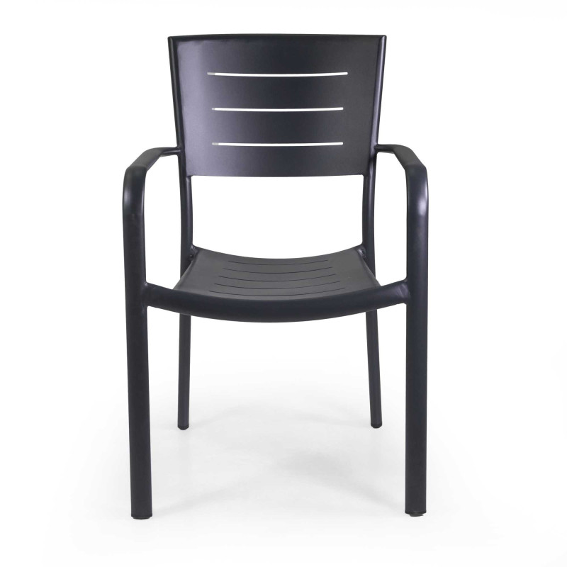 Poltrona alluminio Delta antracite 55,5x59,5x85 robusta da esterno
