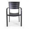 Poltrona alluminio Delta antracite 55,5x59,5x85 robusta da esterno