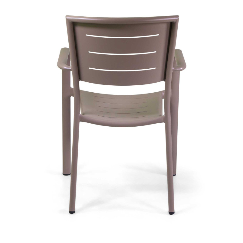 Poltrona alluminio Delta tortora 55,5x59,5xH44/63/85 cm moderna