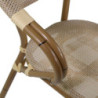 Poltrona francese alluminio textilene naturale 58x59x82 cm
