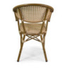 Poltrona francese alluminio polyrattan naturale 58x59xH45/82 cm