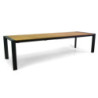 Tavolo alluminio allungabile Saigon antracite top teak 200-320x100
